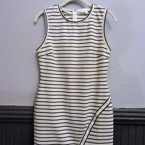 OLIVIA GREY FAUX WRAP ASYMMETRIC HEM DRESS